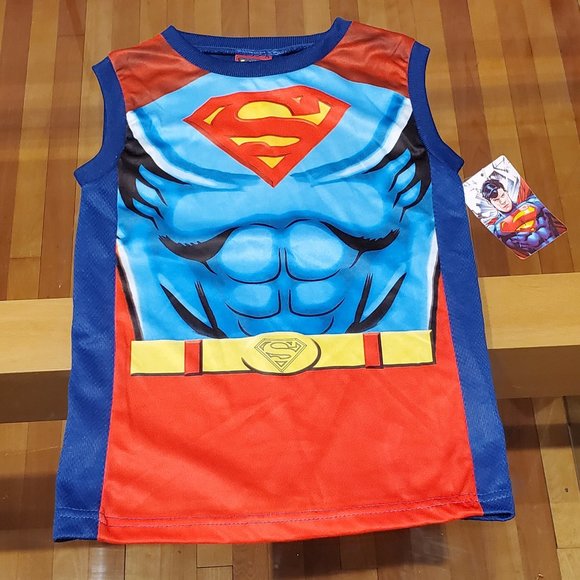 3 for $30 NWT Superman Tank Top & Track Shorts Set - Picture 2 of 5